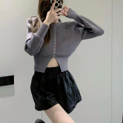 WhatsApp Image 2024-10-21 at 7.23.58 PM Chrome Heart Winter Knit Grey Cardigan
