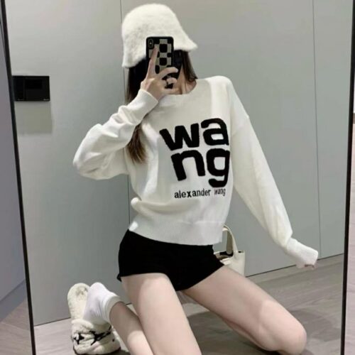 WhatsApp Image 2024-10-22 at 1.22.34 AM Alexander Wang White Knitted Full Sleeve Warm Pullover