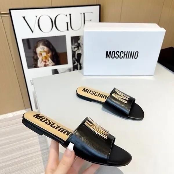 WhatsApp Image 2025-02-18 at 5.48.20 PM Moschino Black Slip On Flat For Women