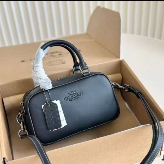 Coach Satchel Black Crossbody Sling Bag (With Box)
