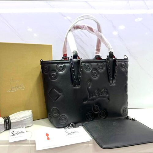 WhatsApp Image 2025-06-04 at 7.58.15 PM Christian Louboutin Cabata Black Embossed Premium Quality Tote Bag (With Box)