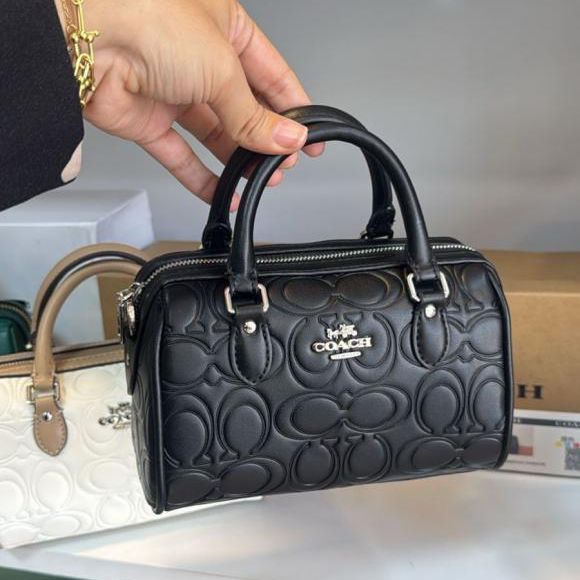 Coach Mini Rowan Black Crossbody Bag (With Box)