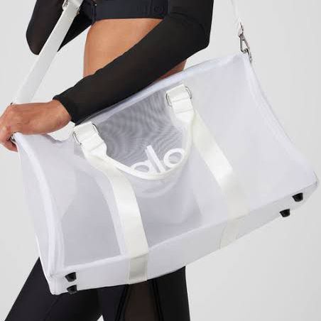 WhatsApp Image 2025-09-10 at 5.17.36 PM Alo Yoga Sheer White Duffle Bag