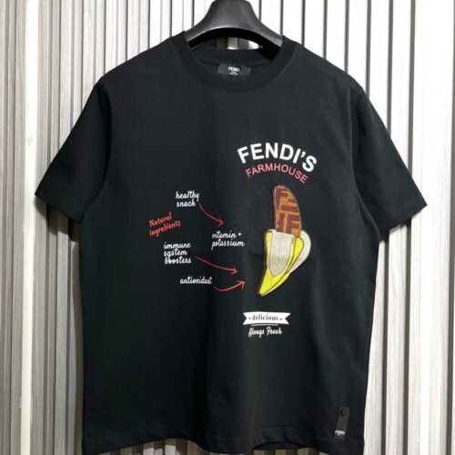 Fendi Farmhouse Black T-Shirt For Men