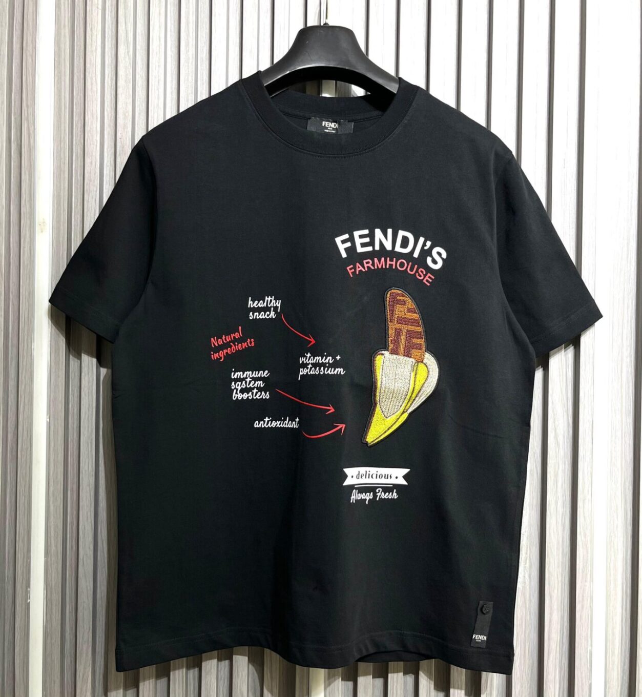 Fendi Farmhouse Black T-Shirt For Men