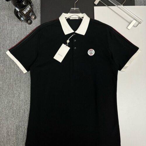 WhatsApp Image 2025-10-03 at 4.59.45 PM Gucci Black Polo Tshirt with White Collar