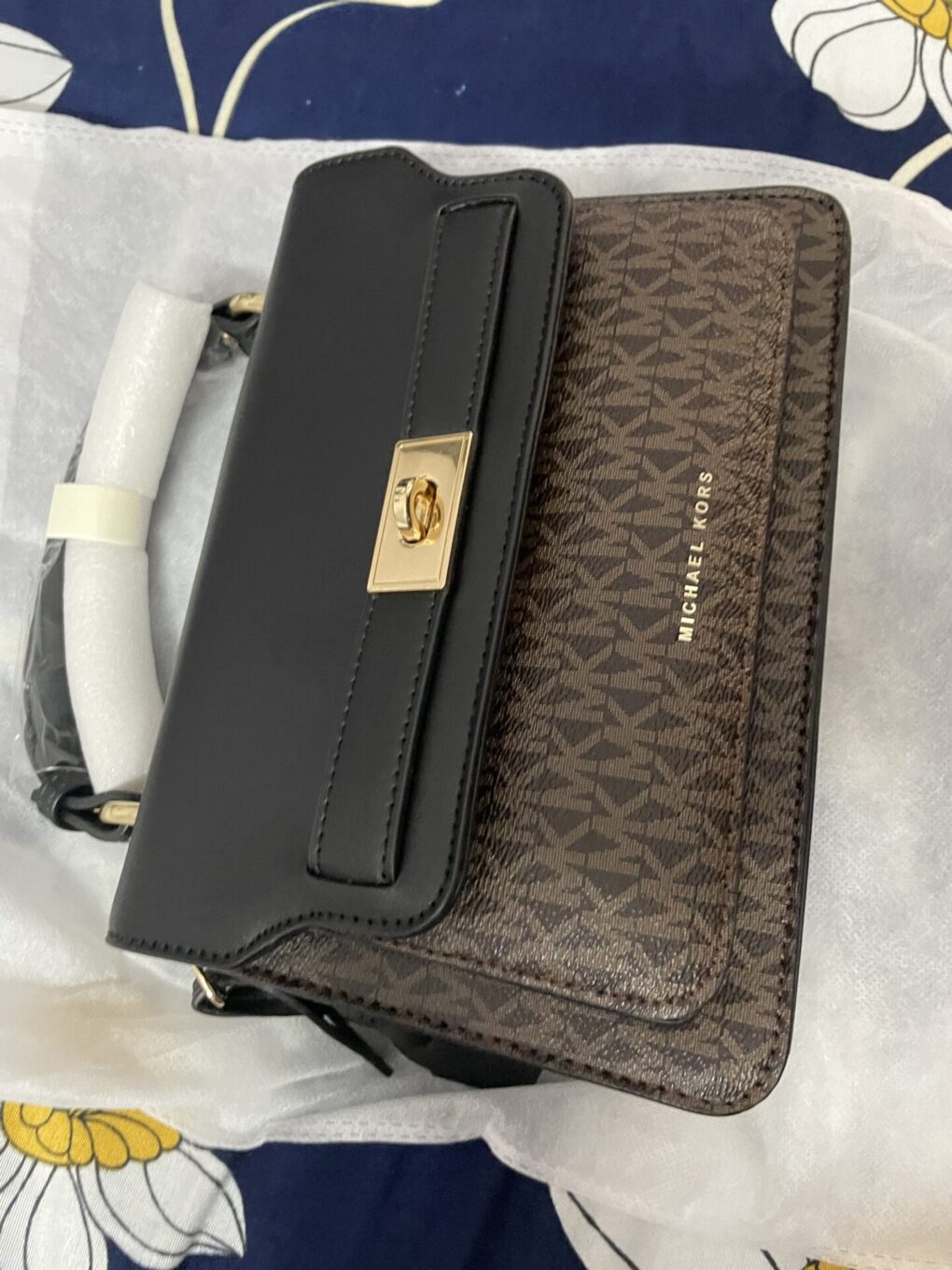 Michael Kors Titiana Coffee Black Sling Bag photo review